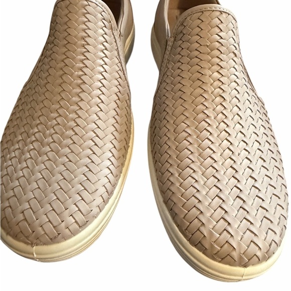 New Ecco Soft 7 Slip On Shoes Leather Woven Sneakers Size Women 11 NWOT main image 6